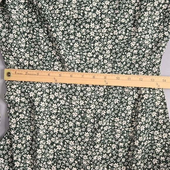Lulus Blooming Darlin' Green Floral Print Ruffled Mini‎ Dress Size Medium - Picture 8 of 9